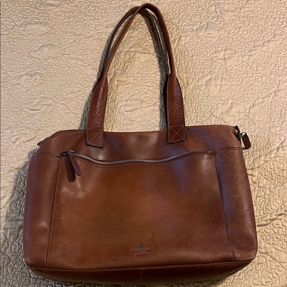 Wild West Handbags - Brown Leather Tote Bag